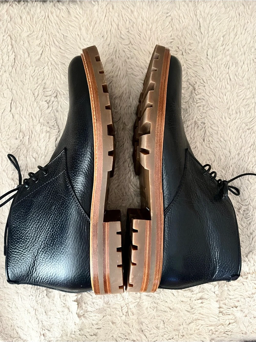 Aquatalia Black Men's Leather Chukka Boots NWOT
